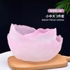 Glass Bowl Gradient Salad Bowl Fruit Large Pink High Value Small Round Salad  Lotus Fog Bowl Kitchen Tableware