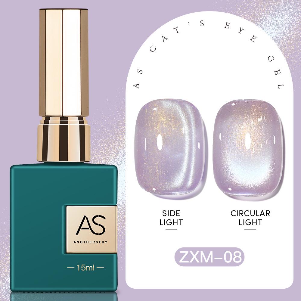 30 Shades Suspended Mirror Cat Eye Gel Polish Set with Glitter Glass Bead Effect