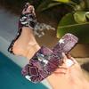 2026 New Women Slippers Snake Skin Pattern Flat Slippers Non-Slip Outdoor Sandals Designer Daily Beach Shoes Female Slides Women