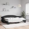 VidaXL Daybed with Trundle Bed Black 80x200 Cm Fabric 3197185