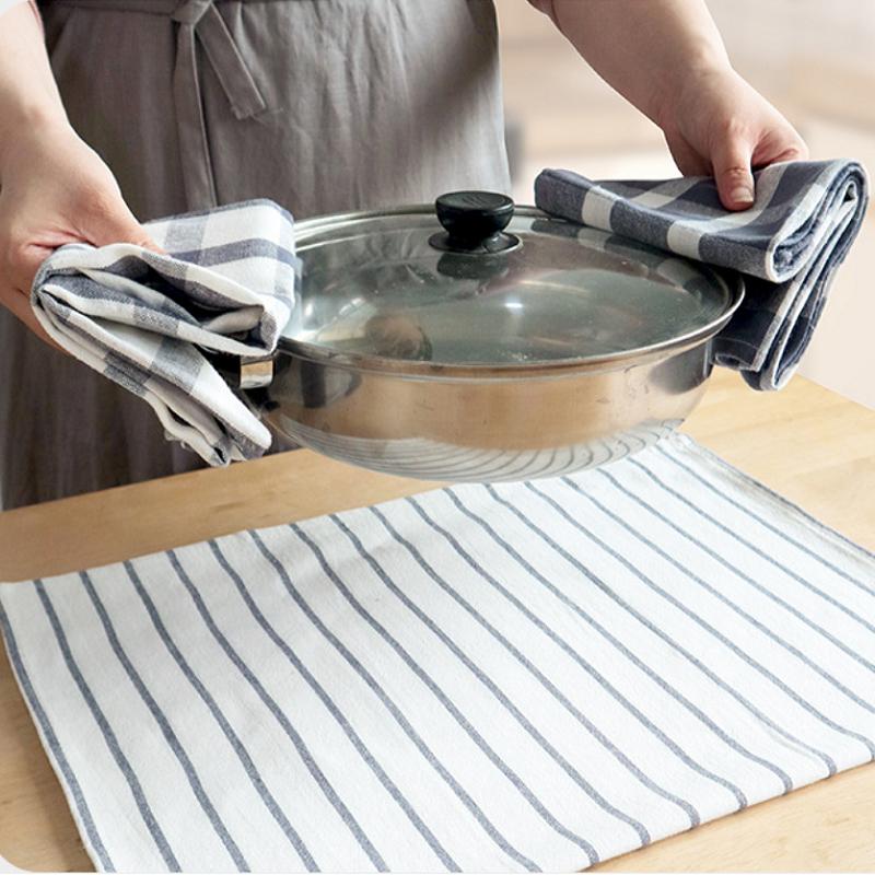 2PCS Home Assorted Flat Kitchen Towels Ultra Absorbent Soft Dish Towels Perfect Dishtowel for Cooking Cleaning, and Drying Hands