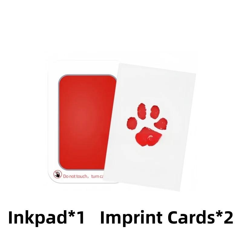 

Baby Handprint and Footprint Kit Safe Non-Toxic Ink Pads Clean Inkless Touch Pet Paw Print Ink Kits with красный