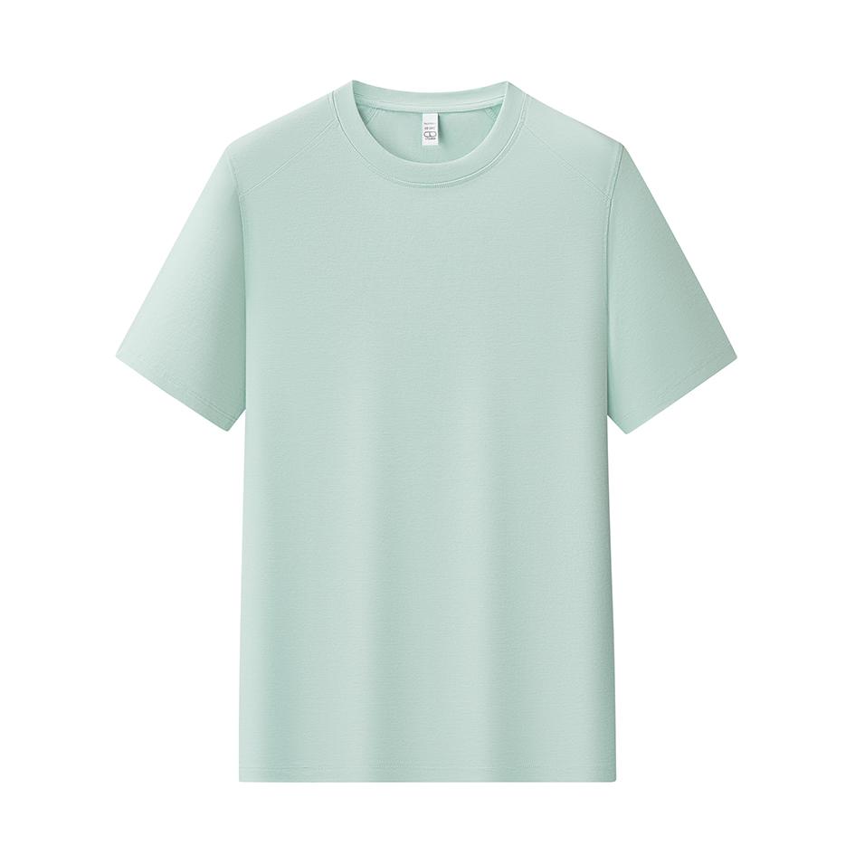 Desang Linen Cotton T-shirt Summer Round Neck Bottoming Short Sleeves