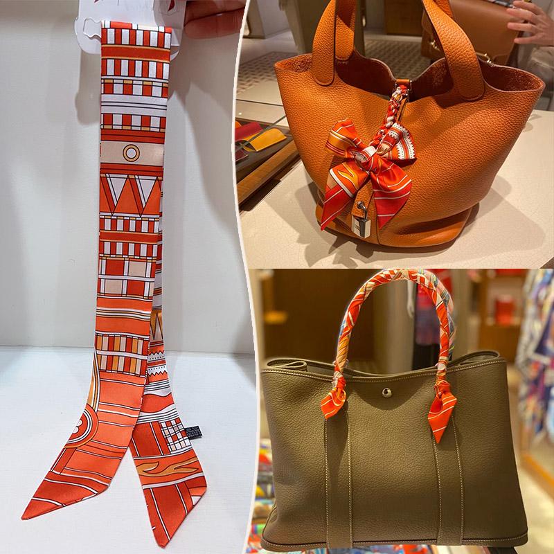2024 Trendy Silk-Style Scarf Handle Wrap for Bags
