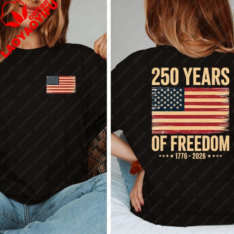 Independence Day Freedom TShirt Birthday Sweatshirt Gift Flag 17762026 Fourth of July Crewneck Patriotic Tee Gothic Tops Y2k