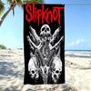 S-Slipknot Goat Skull Beach Towel Microfiber Soft Quick Dry Heavy Metal Skull Print Bath Towel For Rock Fans Swimming Outdoor
