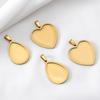 5Pcs 2Pcs Stainless Steel Heart Blank Pendant Trays Bezel Charms Bulk for Homemade Necklaces Jewelry Making DIY Crafts Resin Art
