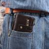 Men's Genuine Leather RFID Anti-theft Wallet with Money Clip and Multi-card Slots