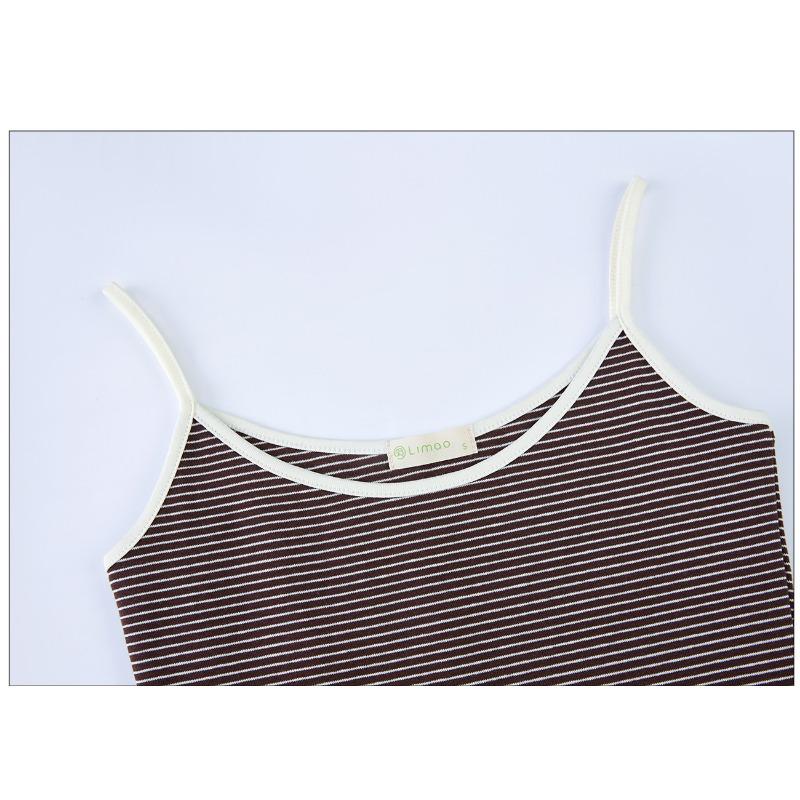 Dámské vysoce bavlněné proužkované tílko, letní, s vysokým pasem, krátké, sexy vrchní díl