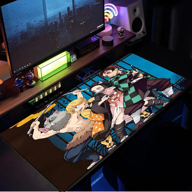 Demon Anime Group Mouse Pad, Rubber Base, Mouse Pad for Gamers and Office Use, Gaming Desk , Easy To Clean Mat Christmas fan gifts