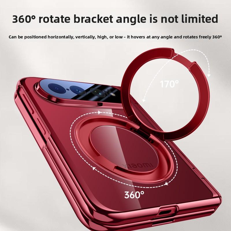 Für Xiaomi Mi 18 Fold Hülle Luxus-Beschichtung Magsafe Ringständer Magnetische Schutz-Rückseite Hülle für Xiaomi Mi 18Fold Schale