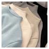 Autumn Winter Half High Collar Velvet Warm Vantage T-shirt Women Long Sleeve All-match Bottomed Sweater