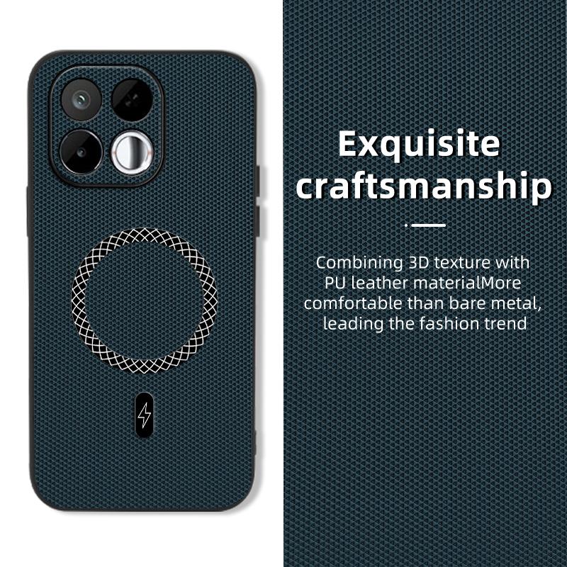 For Realme 16T 5G Case Business Triangular Texture Magnetic Shockproof Leather Anti-slip Cover For Realme 16T 5G Bumper