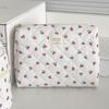 Floral Toiletry Cosmetic Pouch Flower Printed Makeup Lipstick Case Stationery Storage Bag  Casual