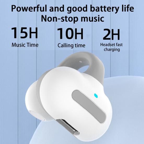 M-S8 Écouteurs de sport Conduction osseuse Clip d'oreille Étanche à la vie Compatible Bluetooth 5.3 Son HiFi Écouteurs sans fil Fourniture pour la maison