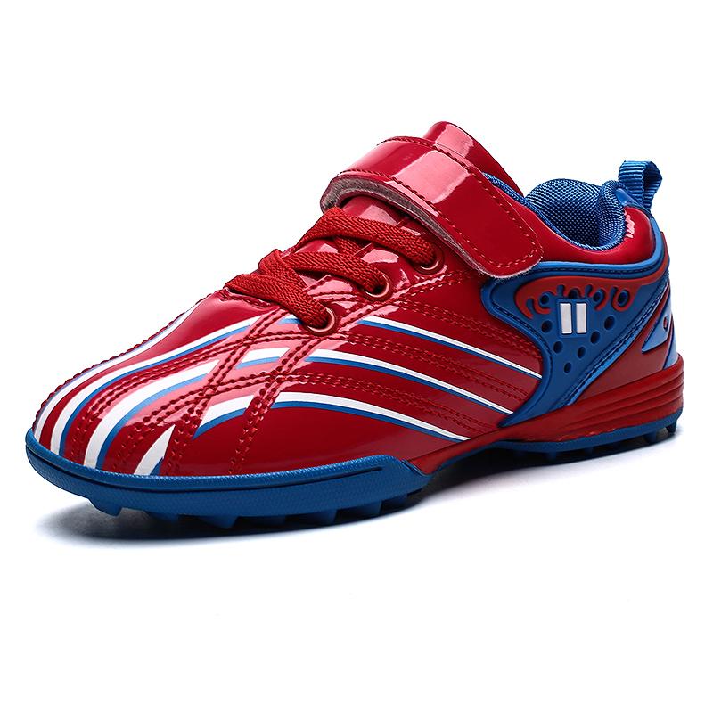 High-Quality Gold Children's Soccer Shoes Low Hook-Loop Futsal Shoes For Kids Lightweight Anti-Skid Football Training Shoes Boy