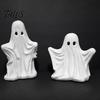 Hollow Sculpture for LED Halloween Ghost Figurine, Spooky Cute Statue, Retro White Statue Ornament Home Tabletop Fireplace Party Decorations Aesthetic