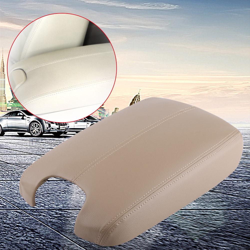 Artificial Leather Armrest Center Console Lid Cover For     2008-2012 Black