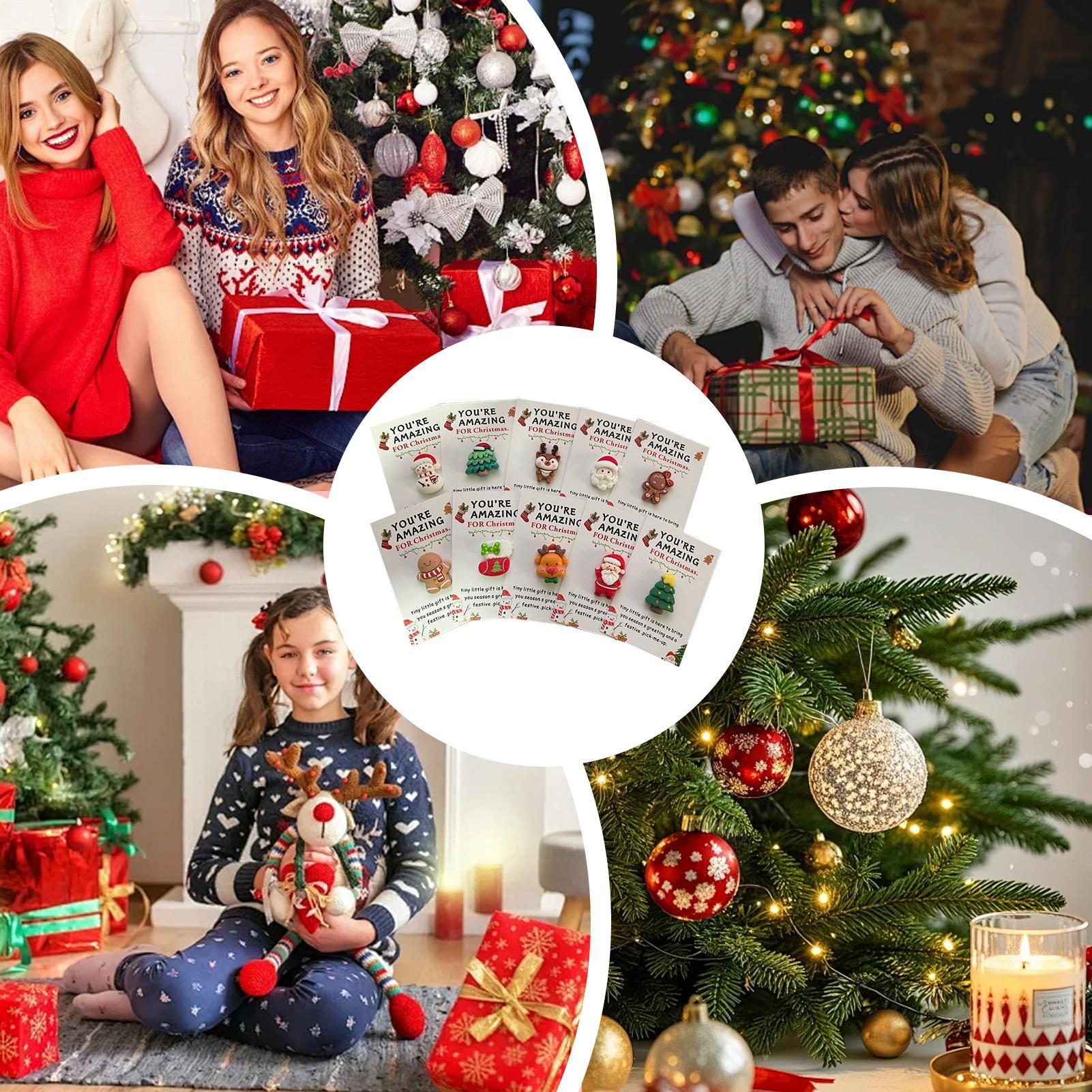 

10Pcs Small Pocket Christmas Hugs With Heartwarming Cards Resin Pocket Greeting Cards Christmas Holiday Atmosphere Ornament China Mainland