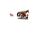 Dalecarlian Horse Figurine Sculpture Ornament Collectible Resin Animal Statue Art for Bookshelf Desk