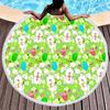 Easter Eggs Round Beach Towel with Tassels For Boys Girl Easter Gifts Microfiber Soft Sand Proof Absorbent Circle Swim Towel