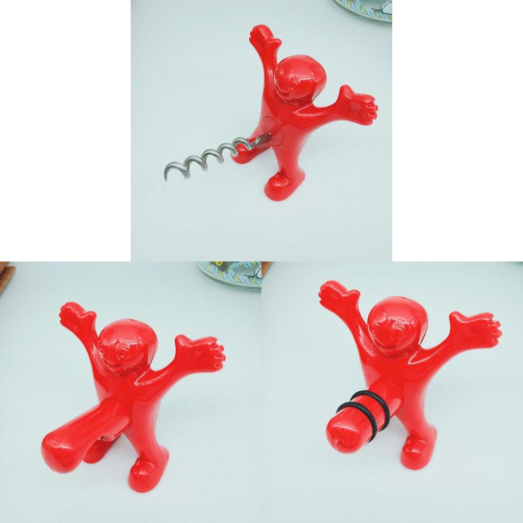Small Red Man Funny Wine Opener With Pp Material For Party Celebrations