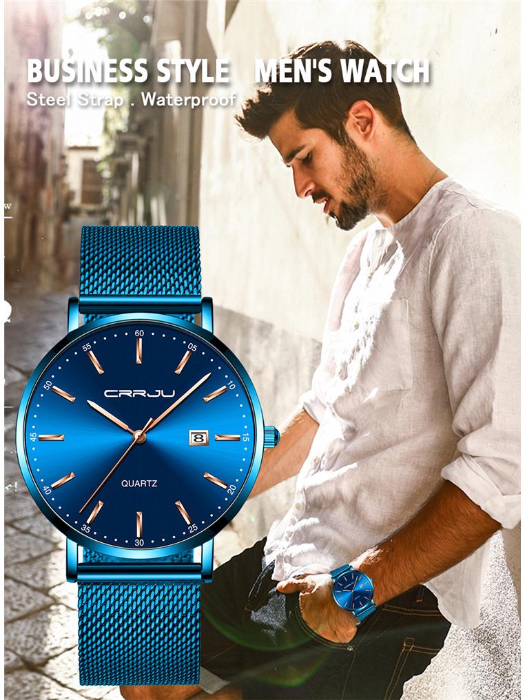 CRRJU 2161 Men's Starry Sky Fashion Watch - Simple Business Design