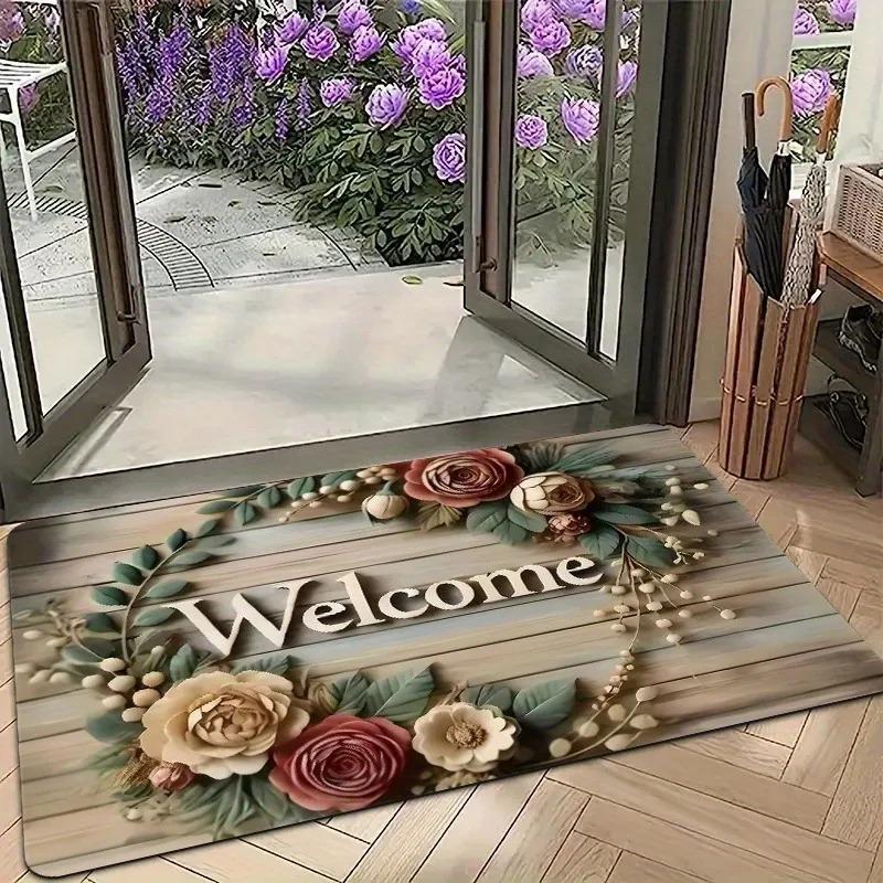 1PC Dog Pattern Kitchen Rugs Non-Slip Home Door Mats Pop Design Bathroom Rug Bath Mat Carpet for Home Sink Laundry Decor