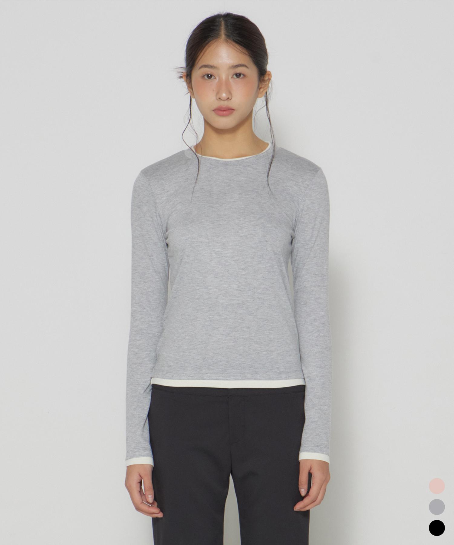 Dear Stalker D. Basic Double Layered T - 3 Color Pink/Black