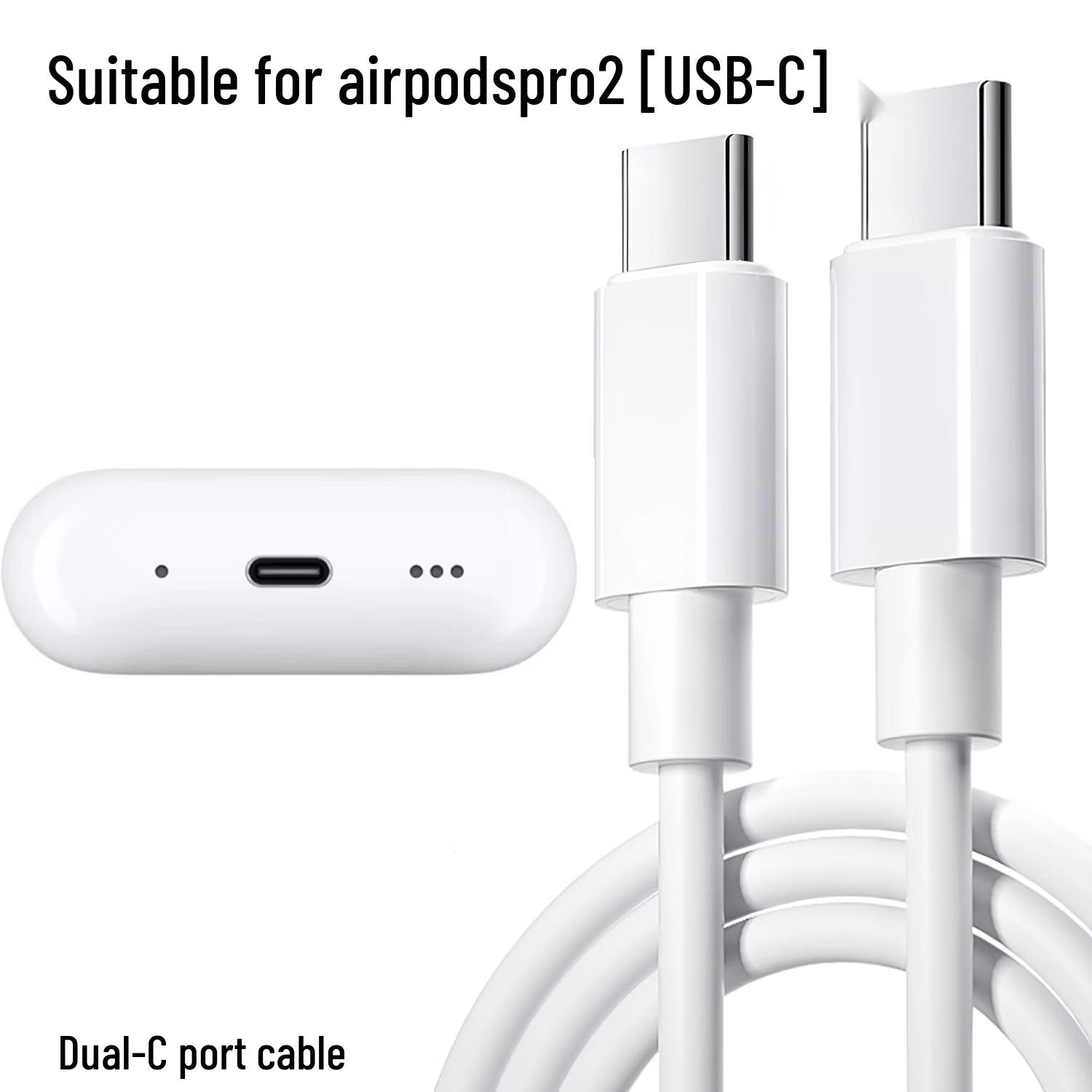 

30W Charger for Apple AirPods Pro & Bluetooth Wireless Earphones, Compatible with 3rd-6th Gen Watches 1m Cable C-C [Pure Copper] білий