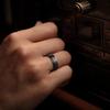 Stainless Steel Anxiety Fidget Spinner Rings for Men Cool Punk Spinning Rotate Rings for men Anti Stress Wedding Band Jewelry