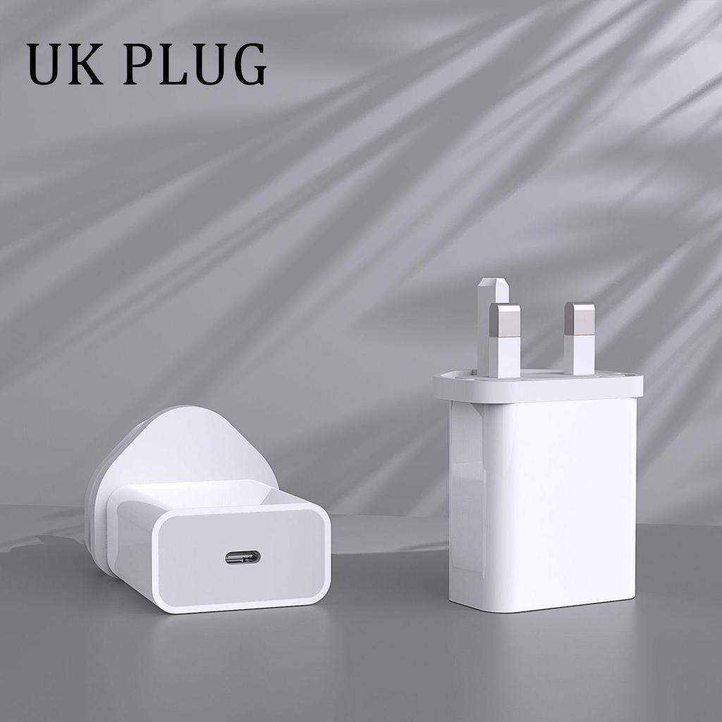 20W USB-C Fast Charger for Mobile Phones - EU/UK Standard, 3A Type-C Adapter