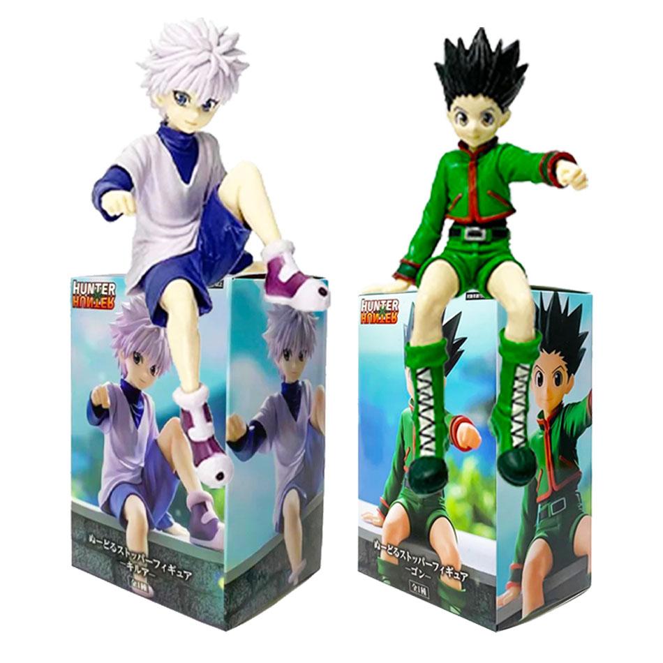 Christmas 12cm Hunter x Hunter Gon Freecss Anime Figure Killua Zoldyck Action Figure Figurine Model Car Ornaments Toys Gift