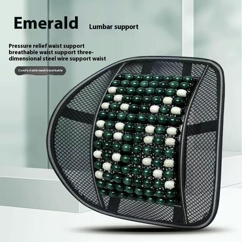 Letný Drevený Korálkový Podsedák na Autosedačku Priedušná Chladivá Podložka Univerzálna Ventilovaná Chladiaca Podložka na Sedadlo pre Všetky Ročné Obdobia