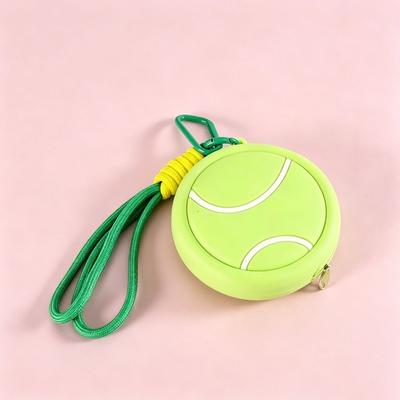 New Silicone Coin Purse Keychain Wrist Strap Sports Ball Shaped Headphone Bag Creative Pendant Keychain