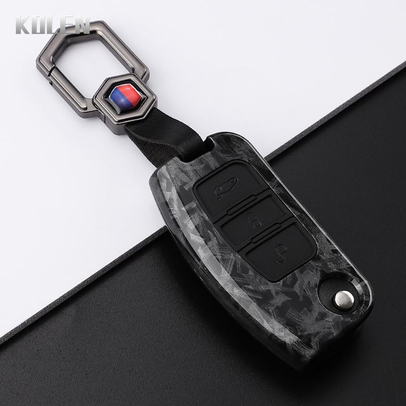 ABS Carbon Fiber Style Car Key Case Cover Fob for Ford B-Max C-Max Eco Sport Galaxy Fiesta Focus 2 Ecosport Kuga Escape Falcon