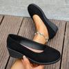 Fashion Comemore Spring Autumn Solid Colour Shallow Mouth Single Shoes for Women Casual Suede Soft Bottom Wedges Heel Women's Shoes