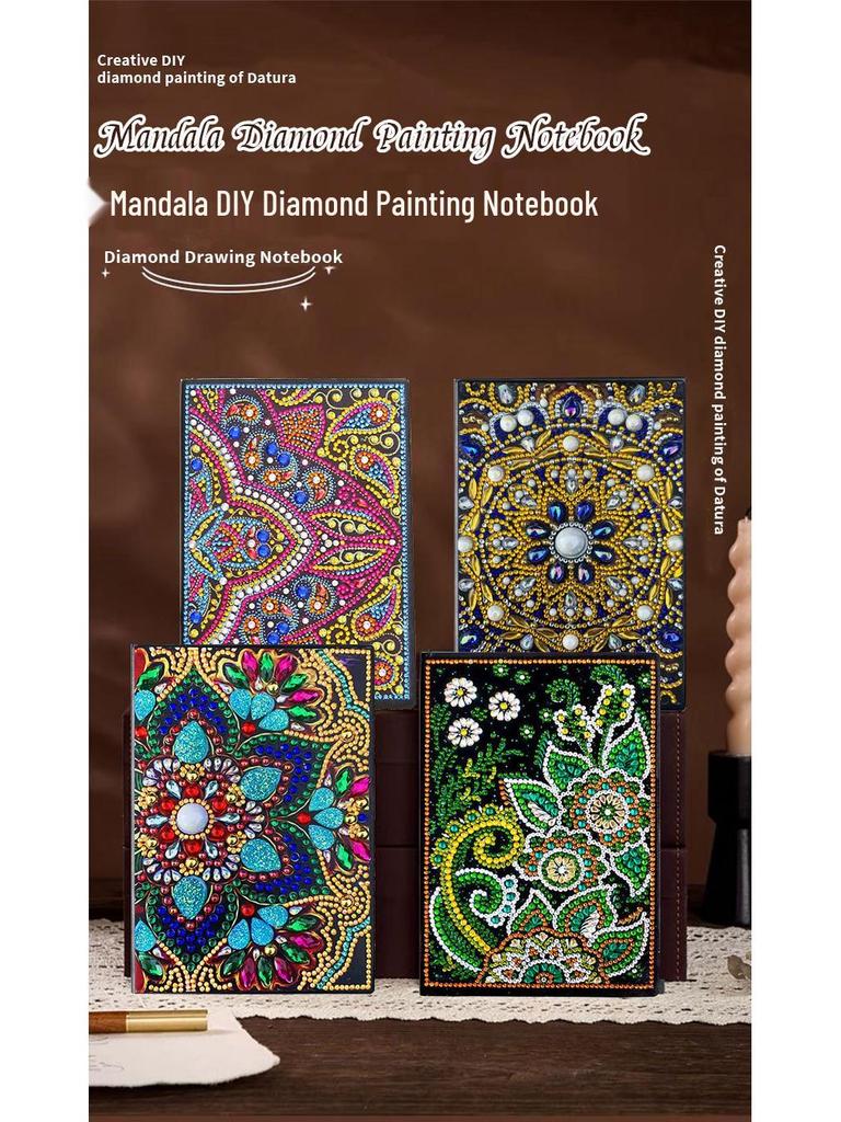 Handmade DIY Xian Porcelain Diamond Painting Notebook: Creative Educational Toy & Gift for Elementary Students, Teachers, and Kids with Stickers