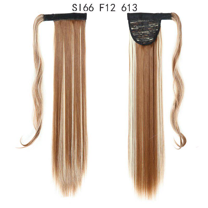 Long Straight Ponytail Synthetic Hair Fiber Heat Resistant Straight Hair With Ponytail Hair Extended Black Brown Headwea