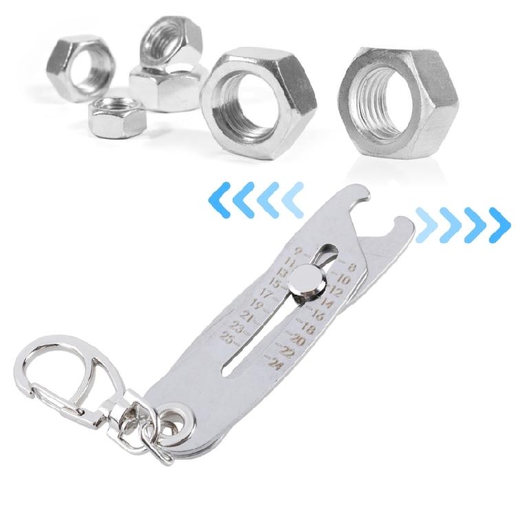 Portable Precise Thread Size Checker Keychain Precise Bolt Size Finders Keychain Thread Size Bolt Size Finders Keychain