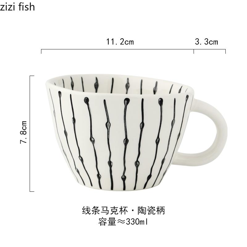 330ml Ceramic Mug with Handle Coffee Cup Afternoon Tea Cup Milk Tea Cups Milk Mug Coffee Mugs Drinkware Teacup Water Cups