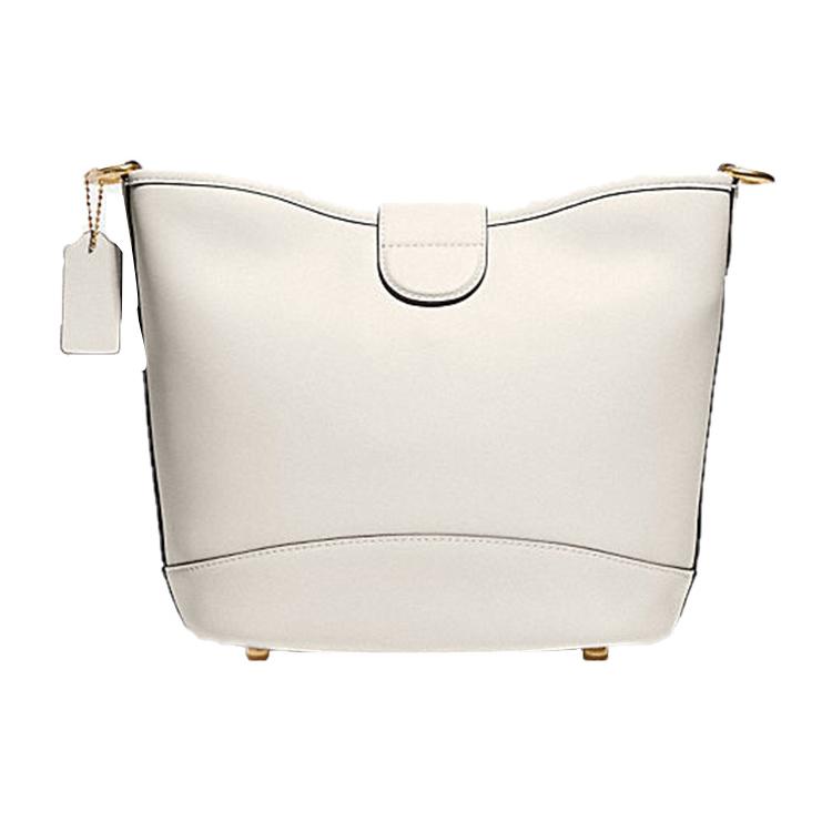 New COACH Cow Leather Bucket Bag, Shoulder Bag, Crossbody Bag Large Women's White CA112-B4HA