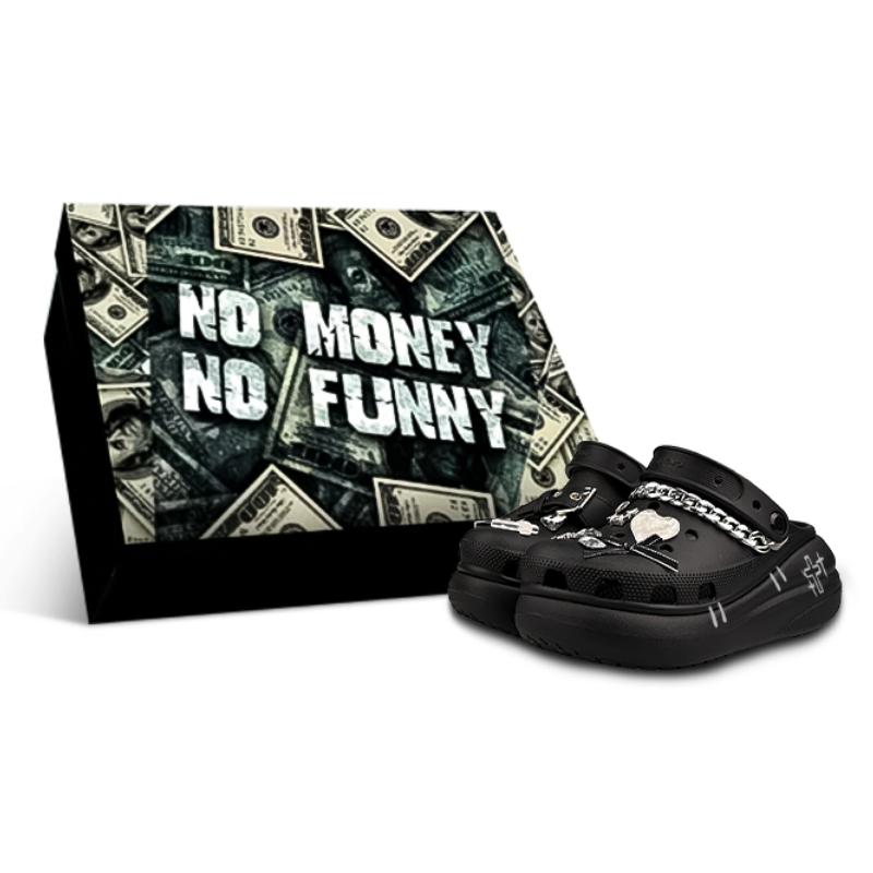 

Crocs Classic Lined Gift Box ZR Zhiran Cool Cross Gothic Chain Love Hand-Painted Versatile Hole Shoes Unisex Black 42-43 чёрный