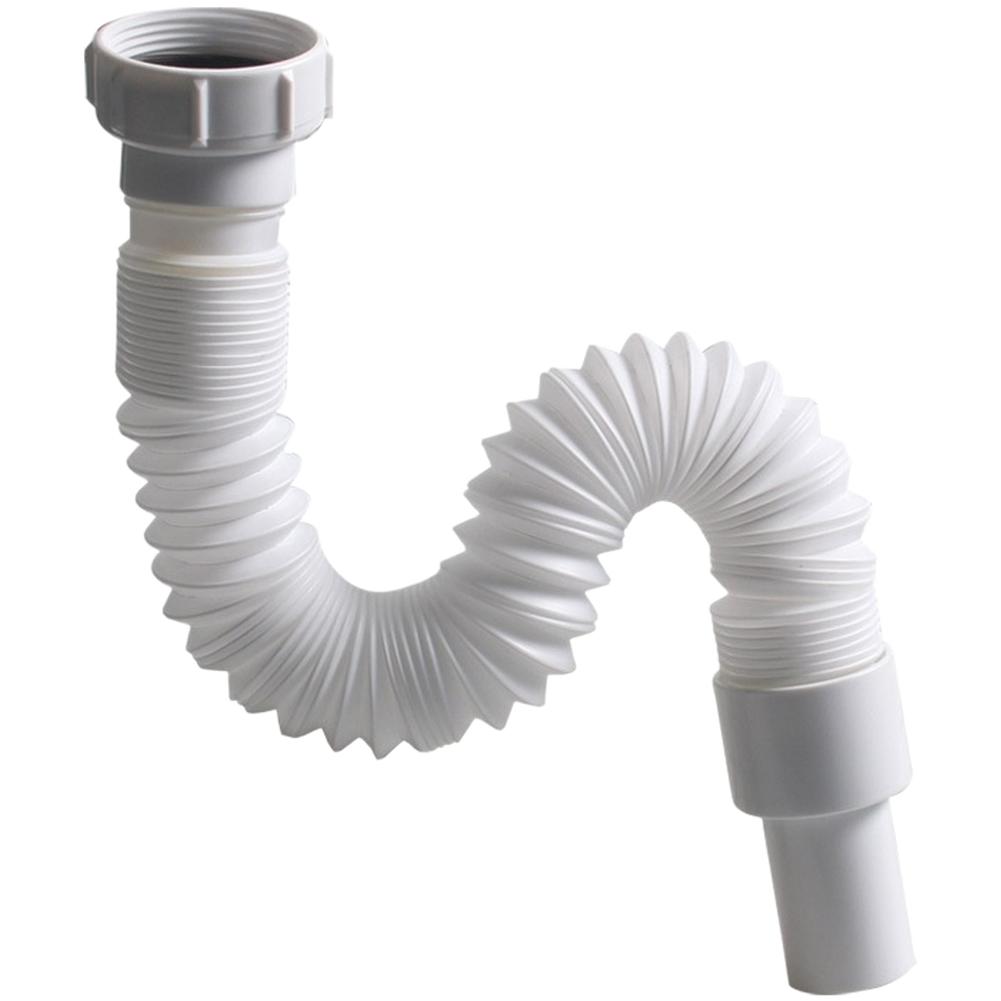 Kitchen Sink Drain Pipe PP Wash Basin Sewer Drainer Flexible Hose 45mm Internal Thread Telescopic Tube Bathroom Accessories