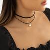 Chunky Black Flannelette With Big Heart Pendants Necklaces for Women Trendy Short Choker Collar 2026 Fashion Jewelry Accessories