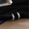 2024 Trendy Heart-Shaped Sterling Silver Earrings – Hollow Design, Chic & Elegant, Cold Style Ear Buckles