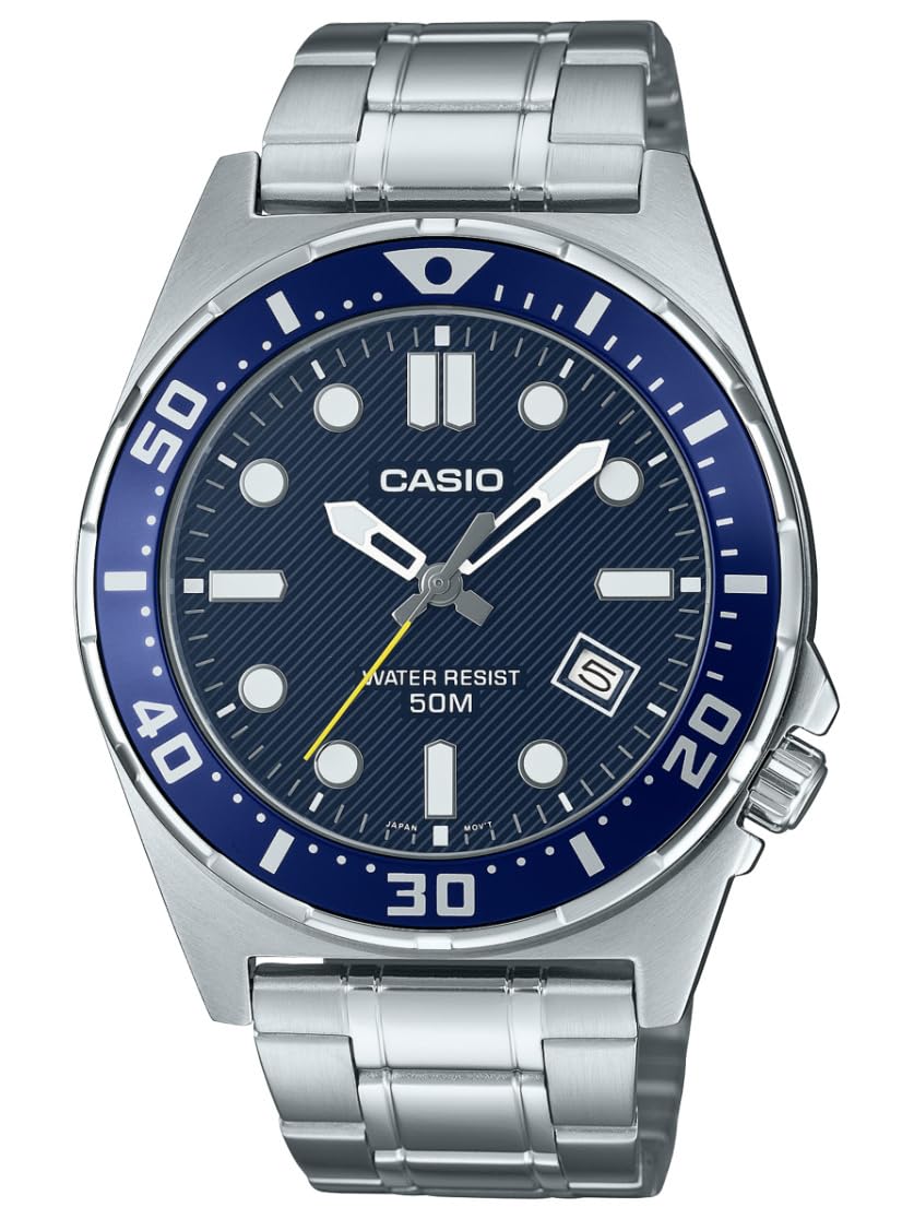 Casio Серебряные часы MTD-135D-2AVDF