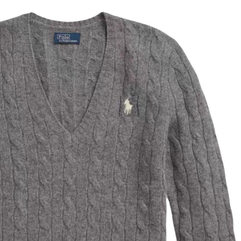 Polo Ralph Lauren Solid Color Logo Embroidered V-Neck Slim Fit Long Sleeve Sweater Women sweater 211569984-024
