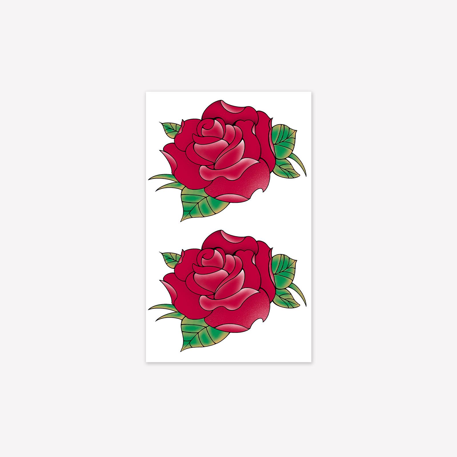 

High-Value Sexy Hot Girl Retro Floral Plain Flower Collarbone Leg Tattoo Sticker 11*18CM
