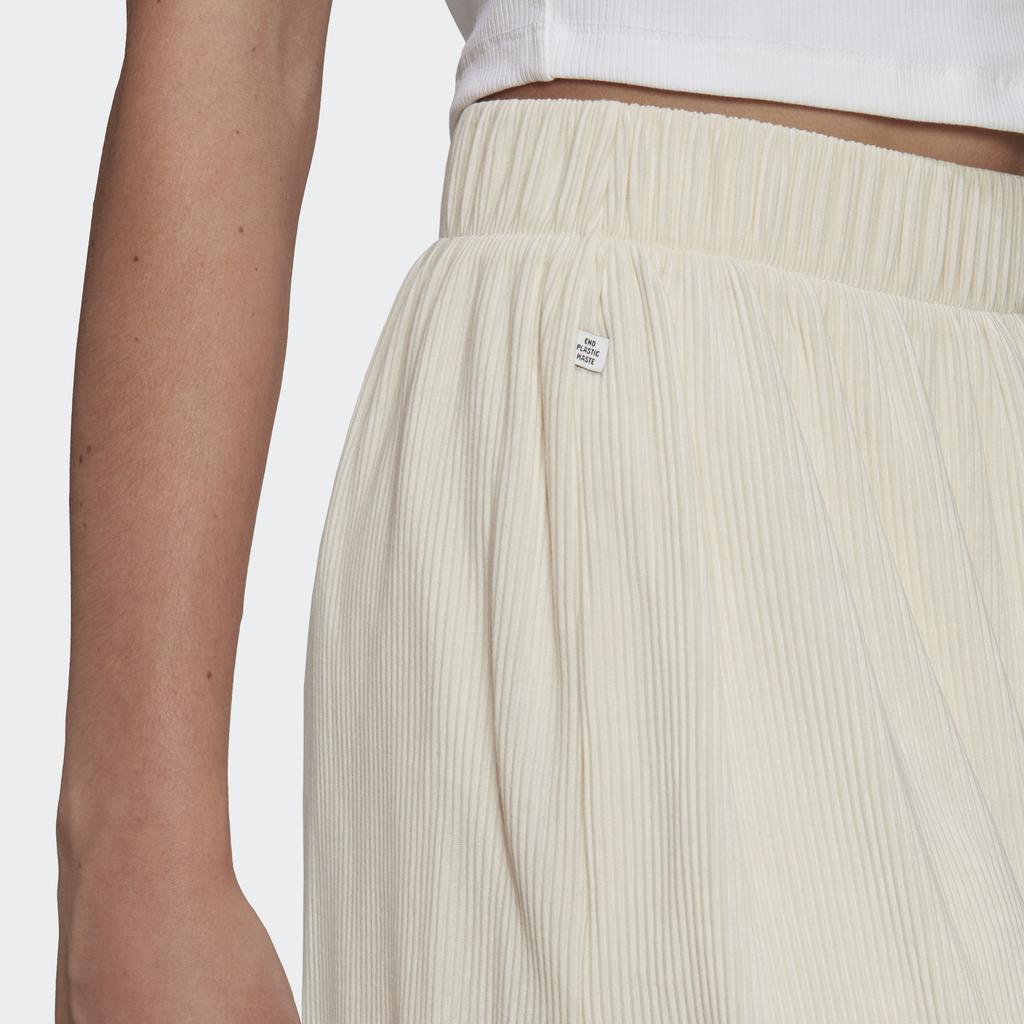 Adidas Originals Solid Color Split Midi Skirt Women Skirts White HF7545